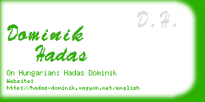 dominik hadas business card